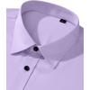 Alimens & Gentle Men’s Dress Shirts Long Sleeve Wrinkle Free Stretch Business Casual Wedding Button Down Shirt(Lavender)