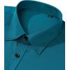 Alimens & Gentle Men’s Dress Shirts Long Sleeve Wrinkle Free Stretch Business Casual Wedding Button Down Shirt(Teal)