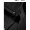 Alimens & Gentle Men’s Dress Shirts Long Sleeve Wrinkle-Resistant Solid Stretch Button Down Shirt(Black)