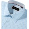 Alimens & Gentle Mens Dress Shirts Printed Button Down Shirt Long Sleeve Regular Fit Inner Collar Contrast Shirt Business(Blue-pat11)