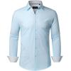 Alimens & Gentle Mens Dress Shirts Printed Button Down Shirt Long Sleeve Regular Fit Inner Collar Contrast Shirt Business(Blue-pat11)