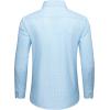 Alimens & Gentle Mens Dress Shirts Printed Button Down Shirt Long Sleeve Regular Fit Inner Collar Contrast Shirt Business(Blue-pat3)