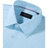 Alimens & Gentle Mens Dress Shirts Printed Button Down Shirt Long Sleeve Regular Fit Inner Collar Contrast Shirt Business(Blue-pat3)