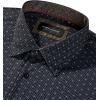 Alimens & Gentle Mens Dress Shirts Printed Button Down Shirt Long Sleeve Regular Fit Inner Collar Contrast Shirt Business(Navy-pat10)