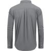 Alimens & Gentle Men’s Dress Shirts Regular Fit Long Sleeve Button Down Shirts Wrinkle Free Cotton Shirts(Grey)