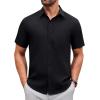 Alimens & Gentle Mens Dress Shirts Wrinkle Free Solid Button Down Shirts for Summer Business Wedding