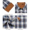 Alimens & Gentle Men’s Flannel Long Sleeve Shirt Classic Plaid Button Down Shirts Soft Warm Winter Tops with Pocket Work Camp(Blue White Plaid)
