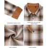 Alimens & Gentle Men’s Flannel Long Sleeve Shirt Classic Plaid Button Down Shirts Soft Warm Winter Tops with Pocket Work Camp(Khaki White Plaid)