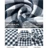Alimens & Gentle Men’s Flannel Shirt Long Sleeve Plaid Button Down Shirts Casual Work Soft Tops Family Gathering with Pocket(White Navy Plaid)
