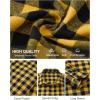 Alimens & Gentle Men’s Flannel Shirt Long Sleeve Plaid Button Down Shirts Casual Work Soft Tops Family Gathering with Pocket(Yellow Black Plaid)