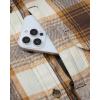 Alimens & Gentle Men’s Flannel Shirt Long Sleeve Plaid Button Down Shirts Jacket Casual Work Outdoor Camp with Pockets(Brown White Plaid)