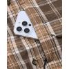 Alimens & Gentle Men’s Flannel Shirt Long Sleeve Plaid Button Down Shirts Jacket Casual Work Outdoor Camp with Pockets(Dark Brown Plaid)