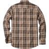 Alimens & Gentle Men’s Flannel Shirt Long Sleeve Plaid Button Down Shirts Jacket Casual Work Outdoor Camp with Pockets(Dark Brown Plaid)