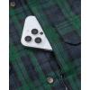 Alimens & Gentle Men’s Flannel Shirt Long Sleeve Plaid Button Down Shirts Jacket Casual Work Outdoor Camp with Pockets(Green Black Plaid)