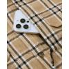 Alimens & Gentle Men’s Flannel Shirt Long Sleeve Plaid Button Down Shirts Jacket Casual Work Outdoor Camp with Pockets(Khaki Black Plaid)