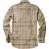 Alimens & Gentle Men’s Flannel Shirt Long Sleeve Plaid Button Down Shirts Jacket Casual Work Outdoor Camp with Pockets(Khaki Black Plaid)