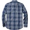 Alimens & Gentle Men’s Flannel Shirt Long Sleeve Plaid Button Down Shirts Jacket Casual Work Outdoor Camp with Pockets(Navy White Plaid)