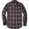 Alimens & Gentle Men’s Flannel Shirt Long Sleeve Plaid Button Down Shirts Jacket Casual Work Outdoor Camp with Pockets(Orange Black Plaid)