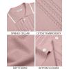 Alimens & Gentle Mens Knit Shirt Short Sleeve Button Down Shirt Textured Casual Summer Beach Polo Shirts(Pink)