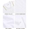 Alimens & Gentle Mens Knit Shirt Short Sleeve Button Down Shirt Textured Casual Summer Beach Polo Shirts(White)