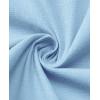 Alimens & Gentle Mens Linen Shirt Short Sleeve Casual Cotton Button Down Shirts Collared Summer Shirts(Blue)