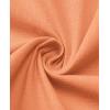 Alimens & Gentle Mens Linen Shirt Short Sleeve Casual Cotton Button Down Shirts Collared Summer Shirts(Light Orange)