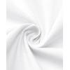 Alimens & Gentle Mens Linen Shirt Short Sleeve Casual Cotton Button Down Shirts Collared Summer Shirts(White)