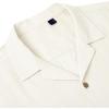 Alimens & Gentle Mens Linen Shirts Cotton Hawaiian Shirts Short Sleeve Button Down Shirts Casual Summer Beach Tops(A-creamy White)
