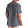 Alimens & Gentle Mens Linen Shirts Cotton Hawaiian Shirts Short Sleeve Button Down Shirts Casual Summer Beach Tops(Graphite Grey)