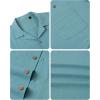 Alimens & Gentle Mens Linen Shirts Cotton Hawaiian Shirts Short Sleeve Button Down Shirts Casual Summer Beach Tops(Gray Mist)