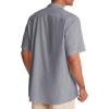 Alimens & Gentle Mens Linen Shirts Cotton Hawaiian Shirts Short Sleeve Button Down Shirts Casual Summer Beach Tops(Neutral Gray)