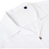 Alimens & Gentle Mens Linen Shirts Cotton Hawaiian Shirts Short Sleeve Button Down Shirts Casual Summer Beach Tops(White)