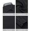 Alimens & Gentle Men’s Long Sleeve Shirts Casual Plaid Button Down Shirts for Men Dress Shirt(Black)