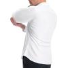 Alimens & Gentle Men’s Muscle Fit Dress Shirts Stretch Slim Fit Long Sleeve Button Down Shirts Business Formal Dress Shirts(All White)