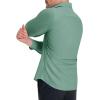 Alimens & Gentle Men’s Muscle Fit Dress Shirts Stretch Slim Fit Long Sleeve Button Down Shirts Business Formal Dress Shirts(Aqua Green)