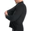 Alimens & Gentle Men’s Muscle Fit Dress Shirts Stretch Slim Fit Long Sleeve Button Down Shirts Business Formal Dress Shirts(Black)