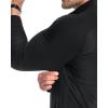 Alimens & Gentle Men’s Muscle Fit Dress Shirts Stretch Slim Fit Long Sleeve Button Down Shirts Business Formal Dress Shirts(Black)