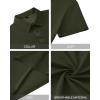 Alimens & Gentle Mens Polo Shirt Stretch Short Sleeve Dry Fit Golf Shirts Moisture Wicking Breathable Tops Daily Tennis Sport(Army Green)