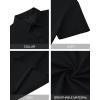 Alimens & Gentle Mens Polo Shirt Stretch Short Sleeve Dry Fit Golf Shirts Moisture Wicking Breathable Tops Daily Tennis Sport(Black)