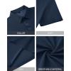 Alimens & Gentle Mens Polo Shirt Stretch Short Sleeve Dry Fit Golf Shirts Moisture Wicking Breathable Tops Daily Tennis Sport(Navy Blue)