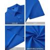 Alimens & Gentle Mens Polo Shirt Stretch Short Sleeve Dry Fit Golf Shirts Moisture Wicking Breathable Tops Daily Tennis Sport(Royal Blue)
