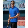 Alimens & Gentle Mens Polo Shirt Stretch Short Sleeve Dry Fit Golf Shirts Moisture Wicking Breathable Tops Daily Tennis Sport(Royal Blue)