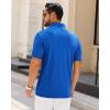 Alimens & Gentle Mens Polo Shirt Stretch Short Sleeve Dry Fit Golf Shirts Moisture Wicking Breathable Tops Daily Tennis Sport(Royal Blue)