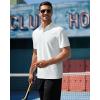 Alimens & Gentle Mens Polo Shirt Stretch Short Sleeve Dry Fit Golf Shirts Moisture Wicking Breathable Tops Daily Tennis Sport(White)