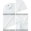 Alimens & Gentle Mens Polo Shirt Stretch Short Sleeve Dry Fit Golf Shirts Moisture Wicking Breathable Tops Daily Tennis Sport(White)