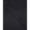 Alimens & Gentle Men’s Short Sleeve Dress Shirts Wrinkle Free Untucked Casual Button Down Shirt(Black)
