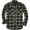 Alimens & Gentle Men’s Button Down Regular Fit Long Sleeve Plaid Flannel Casual Shirts(Army Green Buffalo)