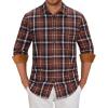 Orange Navy Plaid