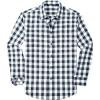 White Navy Plaid