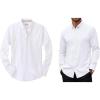 Alimens & Gentle Mens Oxford Shirts Solid Long Sleeve Dress Shirt for Men Casual Business Work Button Down Shirts